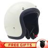 Lightweight Retro Cruiser Motorcycle Helmet Men Women Full Face DOT Approved Safety