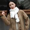 New Solid Color Knitted Scarf for Women, Fashionable and Simple In Autumn and Winter, High-end Warm Student Short Scarf