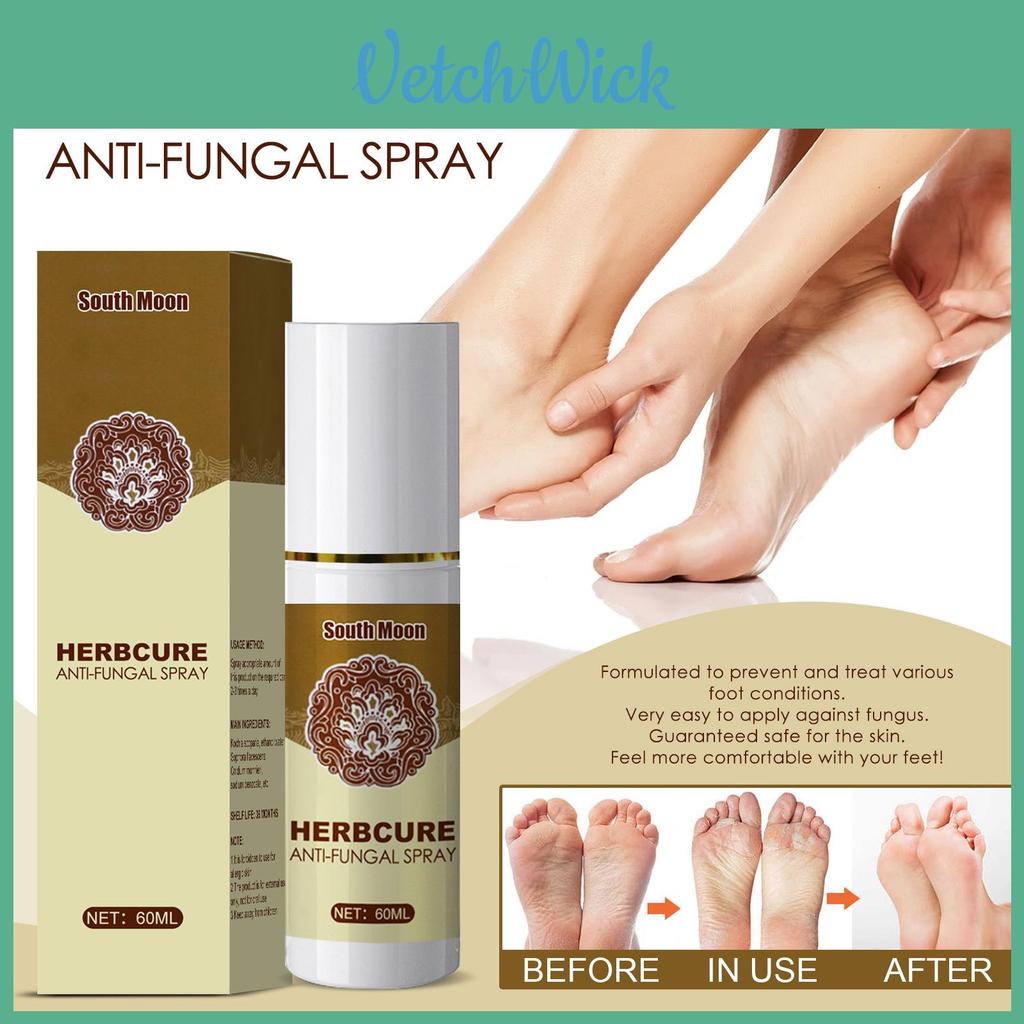 South Moon Herbal Foot Spray Refreshing Foot Odor Eliminator And Sweat Control 60ml