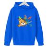 Unisex Autumn Plus Velvet Printed Hoodie - Casual Versatile Outerwear for Men, Women, and Children