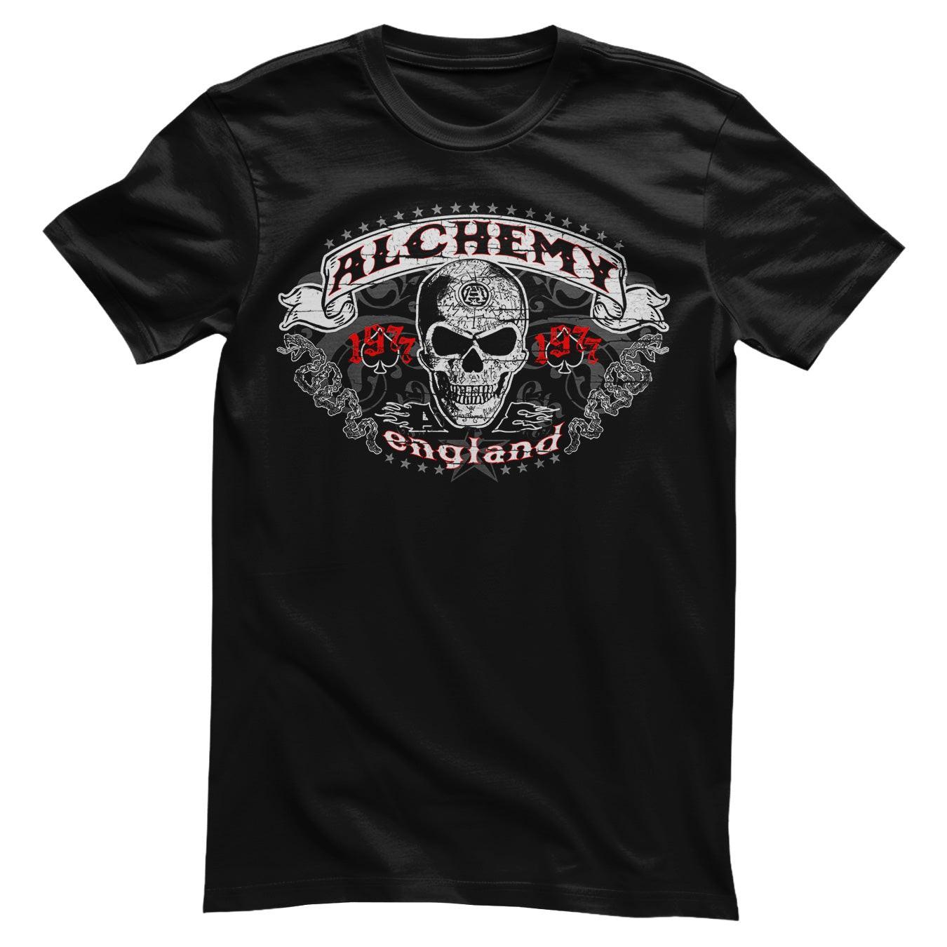 Officially Licensed Alchemy England Omega Logo Mens T-Shirt L