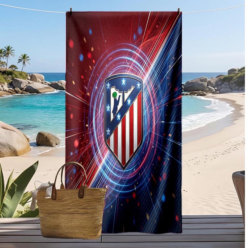 Atletico Madrid Printed Beach Towel Quick Dry Soft TowelPortable Large Rectangular Beach Blanket for Travel Swimming Pool