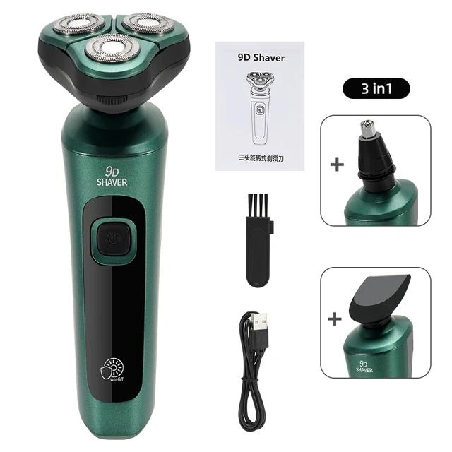 New Smart Electric Shaver LCD Digital Display Three-head Floating Razor USB Rechargeable Washing Multi-function Beard Knife