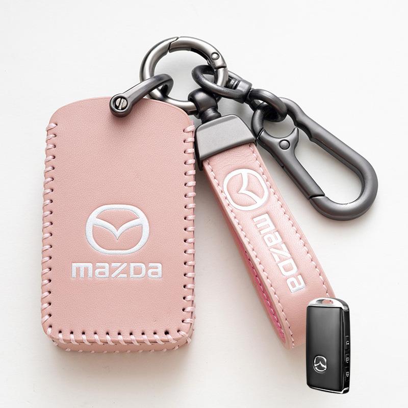 AAET1 Custodia in Pelle per Chiave Auto Portachiavi Anello Guscio Protettivo Per Mazda 3 Alexa CX30 CX-4 CX5 CX-5 CX8 CX-8 CX-30 CX9 CX-9 Accessorio