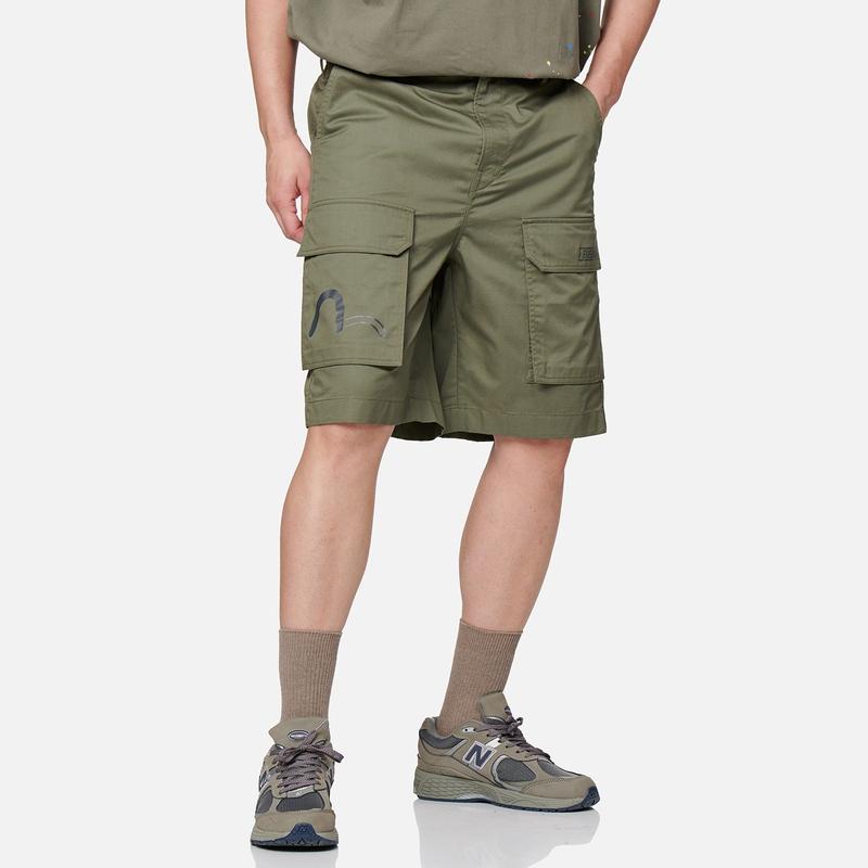 EVISU Cargo Shorts Men's Dark Army Green Moderate 2ESGNM3SH272RXCT