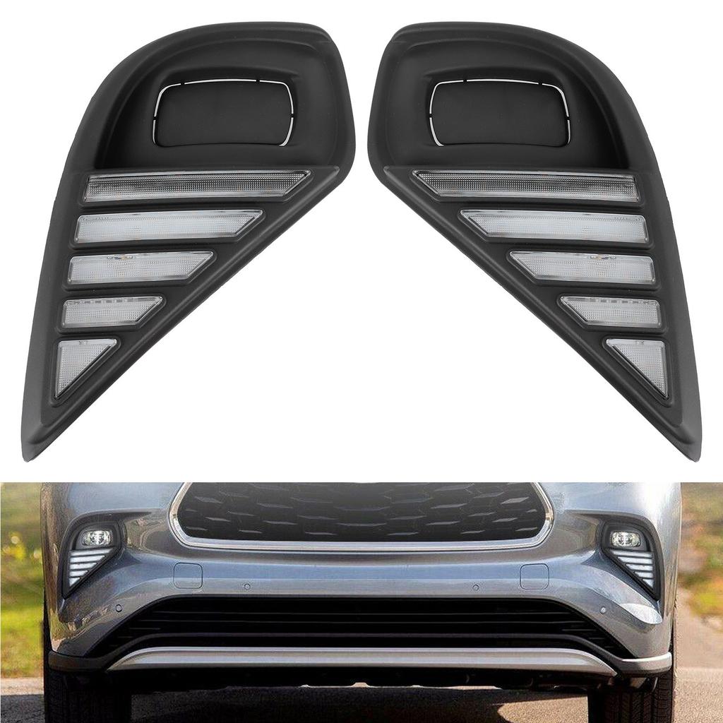 LED Daytime Running Light Front DRL 3 Color Turn Signals Fit for Highlander 2019‑2021