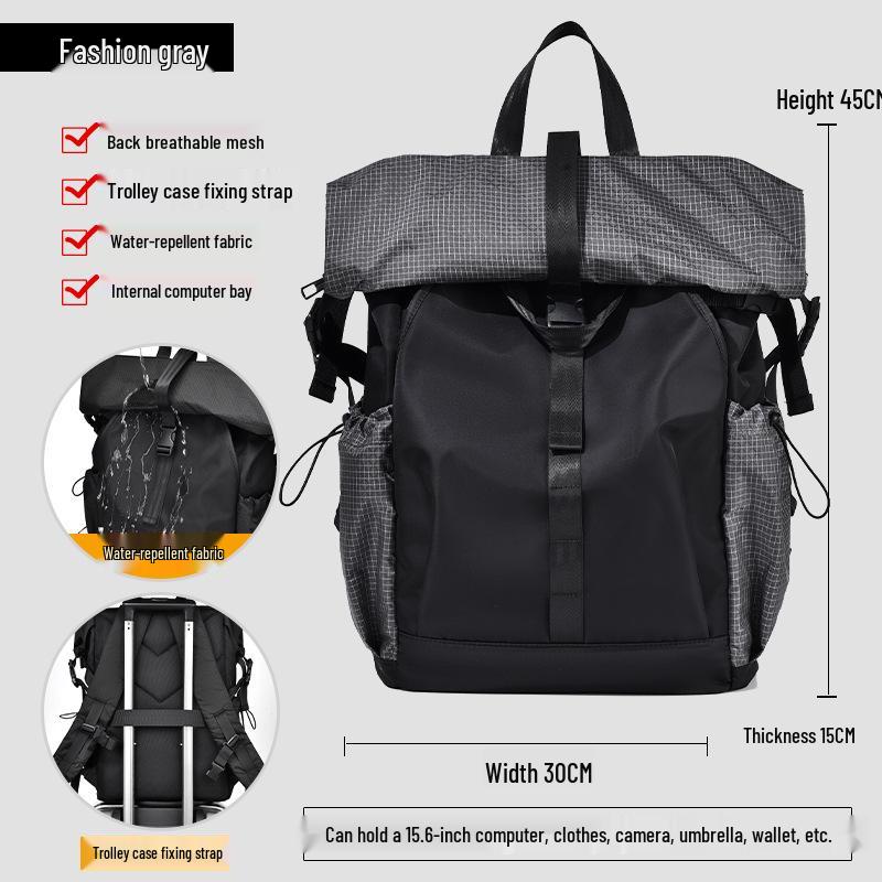 

Men s Functional Waterproof Oxford Backpack - Lightweight, Large Capacity for Casual, Sport, and Outdoor Hiking.