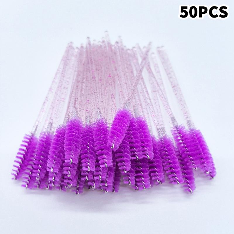 Disposable Crystal Eyelashes Brush Comb 50/100Pcs Eye Lashes Extension Mascara Wands Makeup Professional Makeup Beauty Tool
