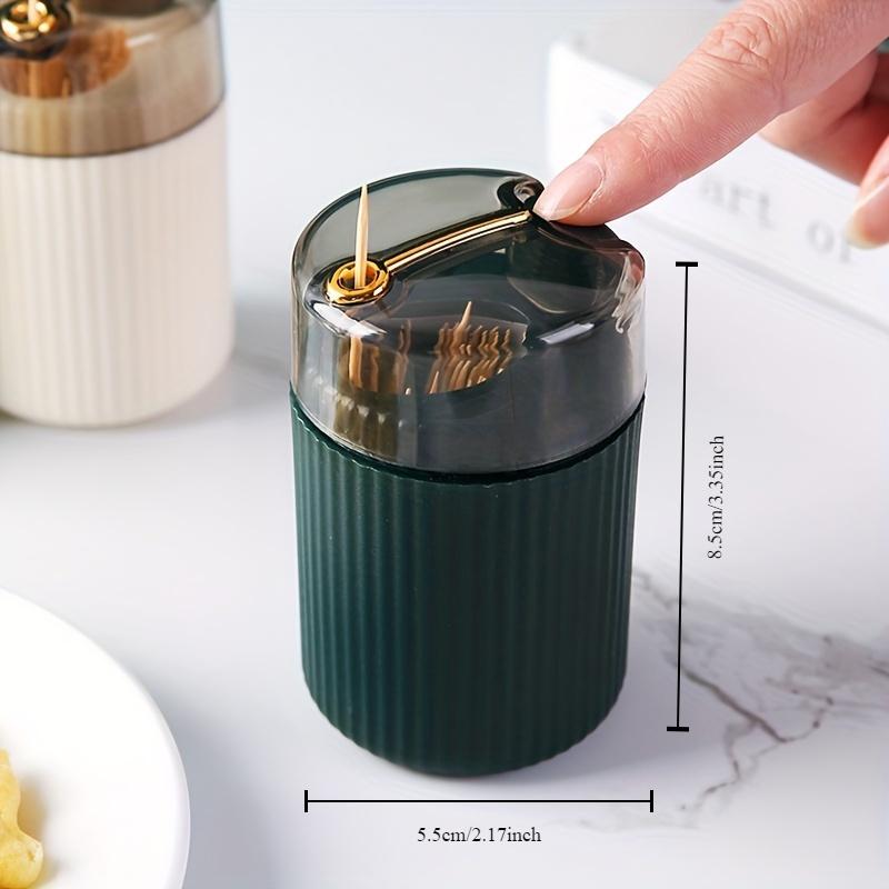 Sleek Hygienic Toothpick Dispenser: Easy Press, Modern Design, Durable, Enhances Kitchen Decor