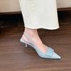 Mid-heel Pointed Toe High-heeled Sandals