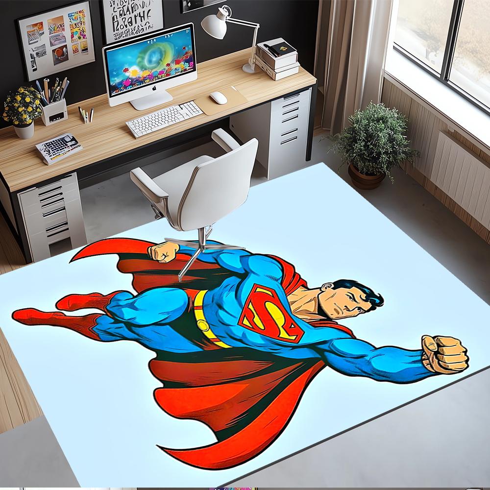 SUPERMAN Printed Carpet Rug for Office Chair Living Room Bedroom Kitchen Room Decor Gifts