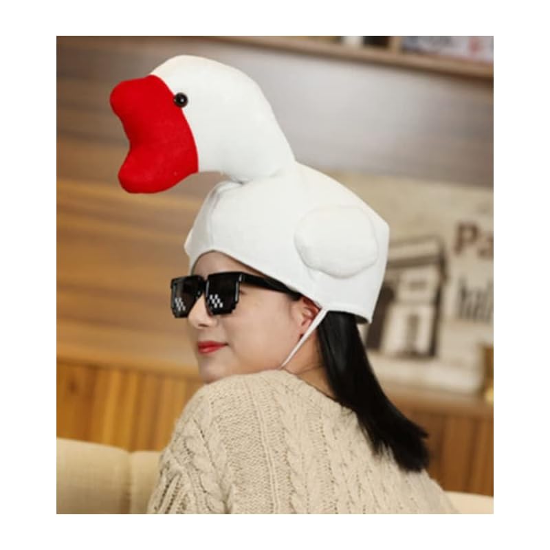 

[DOKiDOKi] swan stork Toki hat cute Moe cosplay transformation mask head headgear stuffed toy Kigurumi skit halloween duck bird swan lake [product]