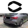 ABS Gloss Black Car Rear Bumper Lip Side Splitters Flaps Apron for Mercedes Benz A Class W177 V177 A35 A45 AMG Sedan 2019-2023