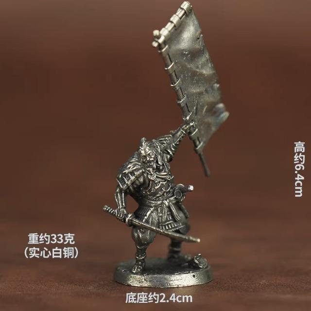 New Metal Chess Piece Samurai Ninja Ancient Soldier Model Toy Desktop Game Gift Display Piece Static Figure Collectible Model