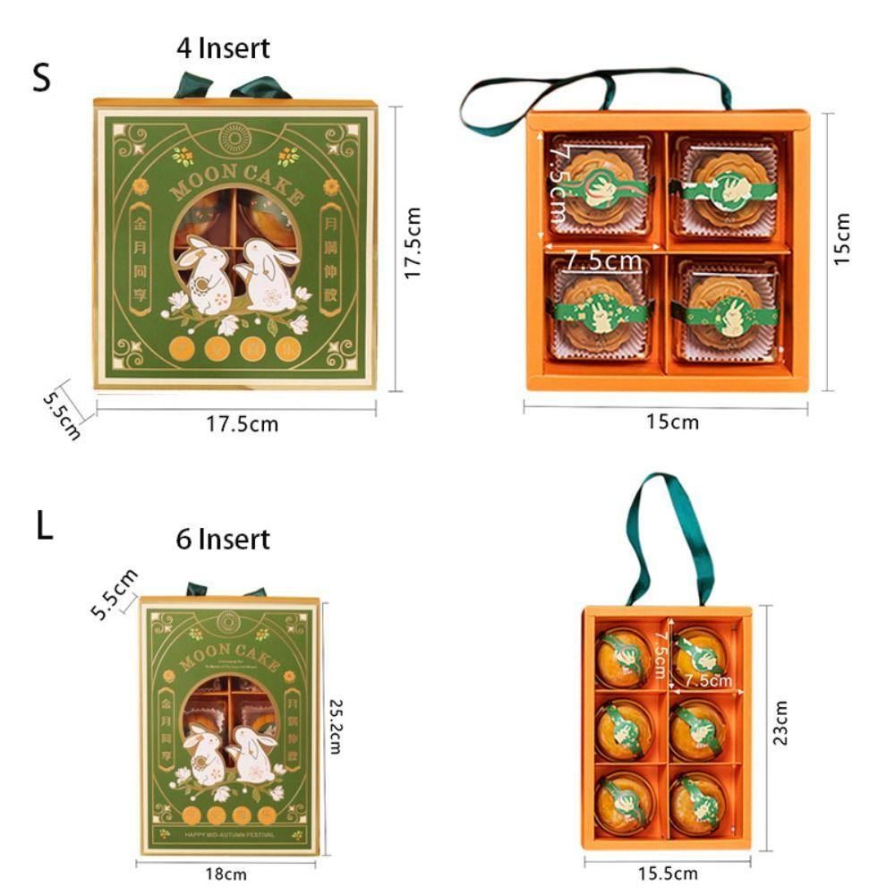 Handmade Dessert Gift Box Bronzing Process Mooncake Packaging Boxes Durable   Guest Party