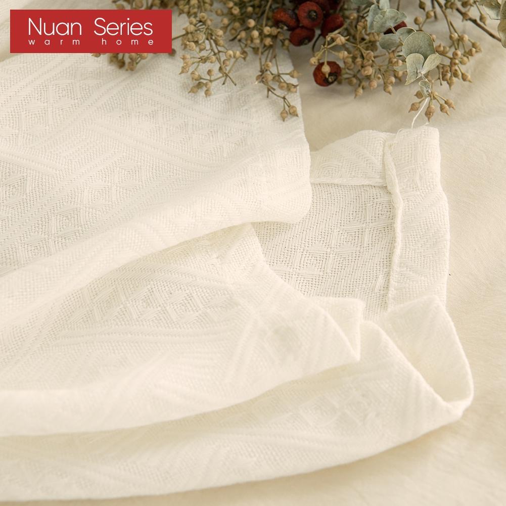 1PC White Elegant Bed Curtain Soft Simple And Stylish Bed Sheer Anti-mosquito For Bedroom Bedding Nuan Series