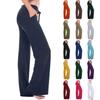 Women's Casual Home Pants Soft Wide Leg Pants With Pocket Loose Yoga Travel Casual Sports Pants