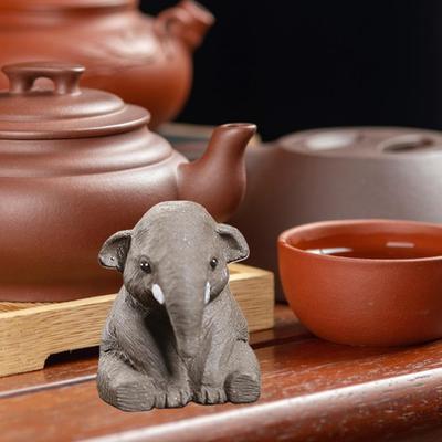 Miniaturní figurka zvířete, čaj, socha mazlíčka, dekorativní stolní ozdoba