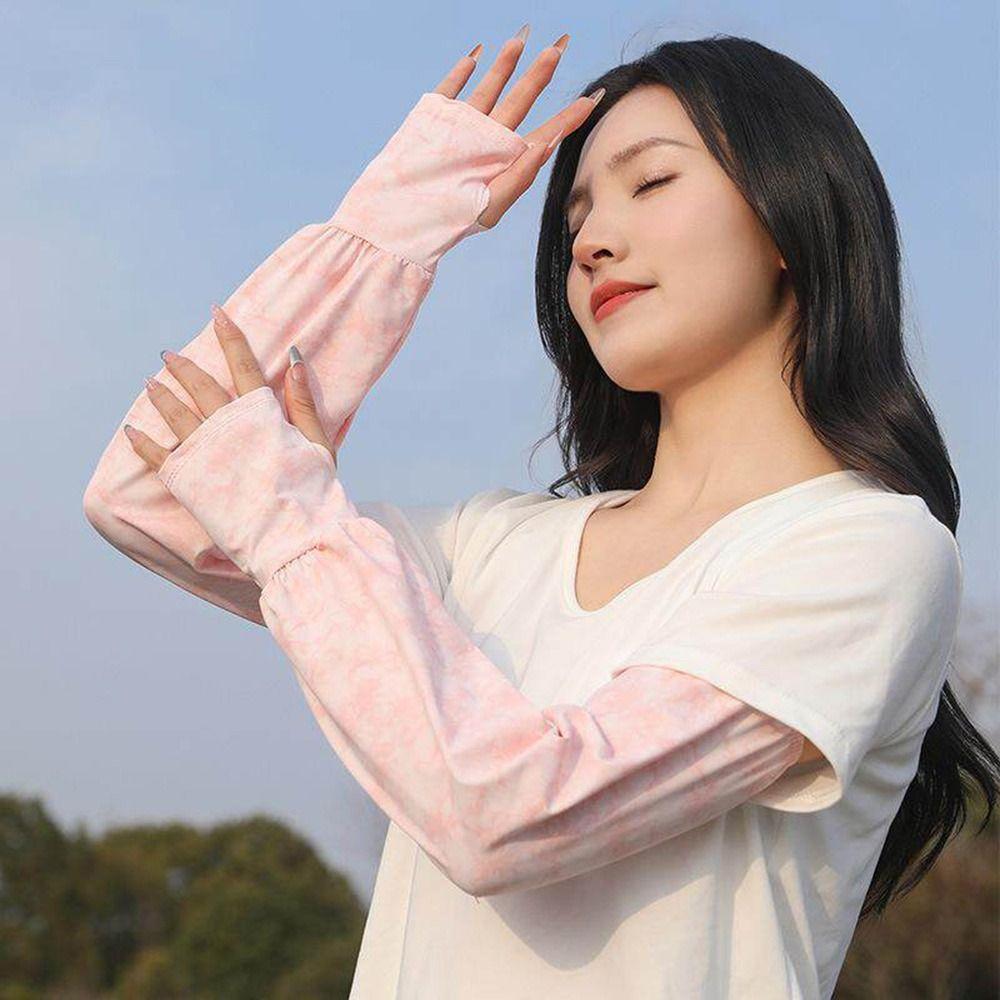 Sun Protection Ice Anti-sunburn Sleeve UV Solar Driving Sleeve Fashion Cycling Sleeves