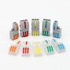 10/1000Pcs SPL-2/3/4/5 Mini Quick Wiring Terminal 2-In 2-Out,3-In 3-Out Parallel Wire Connection Connector, Press Type