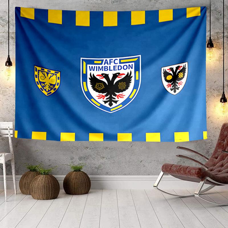 1PC Afc Wimbledon Crest Tapestry Hanging for Bedroom,Livingroom, Playroom,Decor Art Room Wall Tapestry Holiday and Birthday Gifts