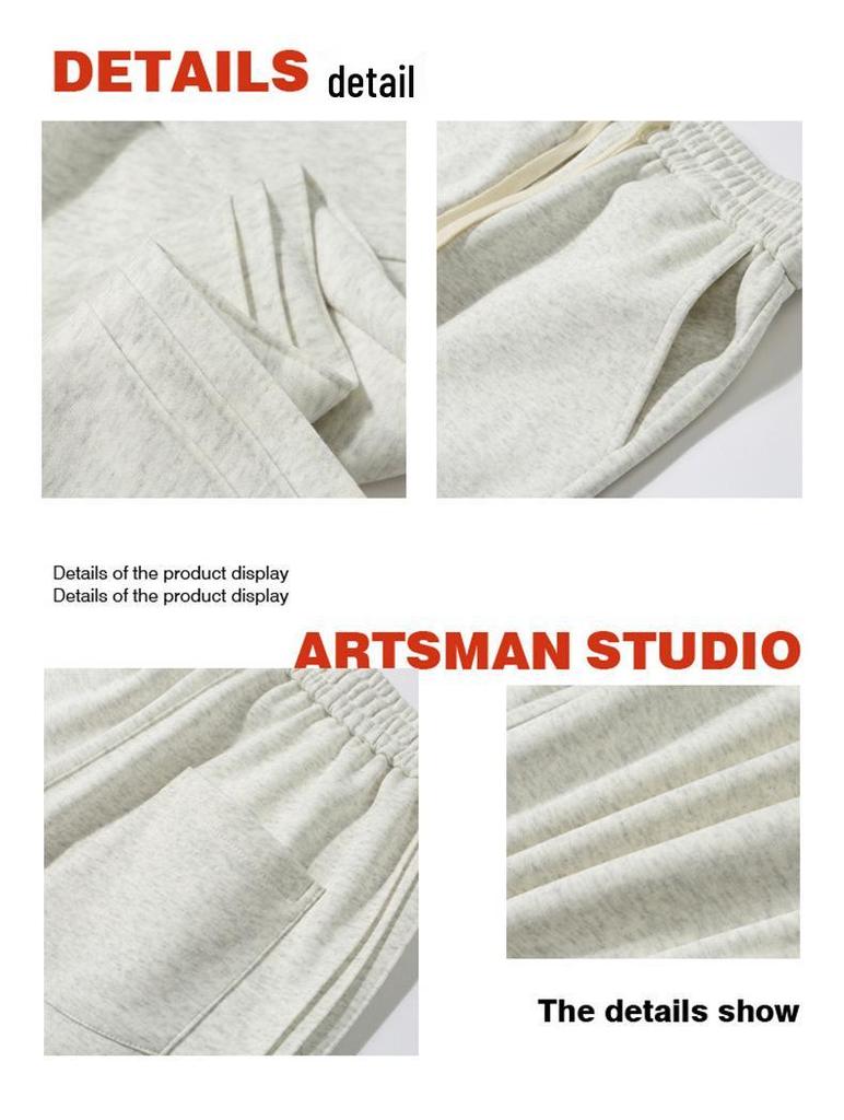 Muxiu Menswear: Trendy Striped Wide-Leg Sweatpants for Men and Couples