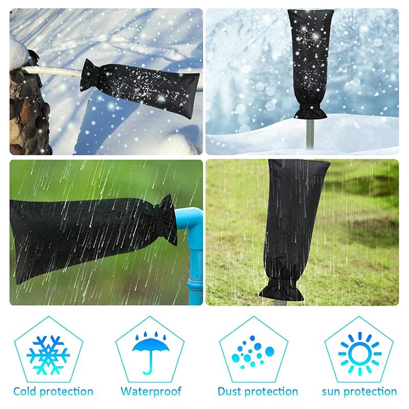Waterproof Oxford Cloth Faucet Antifreeze Cover Winter Outdoor Water Pipe Insulation Cover Anti-Icing Protective Cover