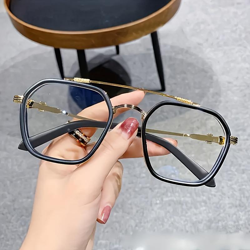 Oversized Anti Blue Light Eyeglasses Square Computer Glasses For Women