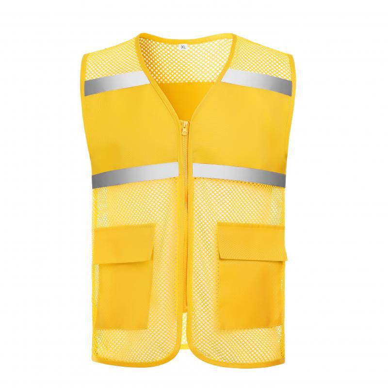 Custom Reflective Safety Vest with Logo for Nighttime Construction and Sanitation Workers