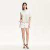 VEROMODA 2025 Summer Letter Embroidery Back Cutout T-Shirt