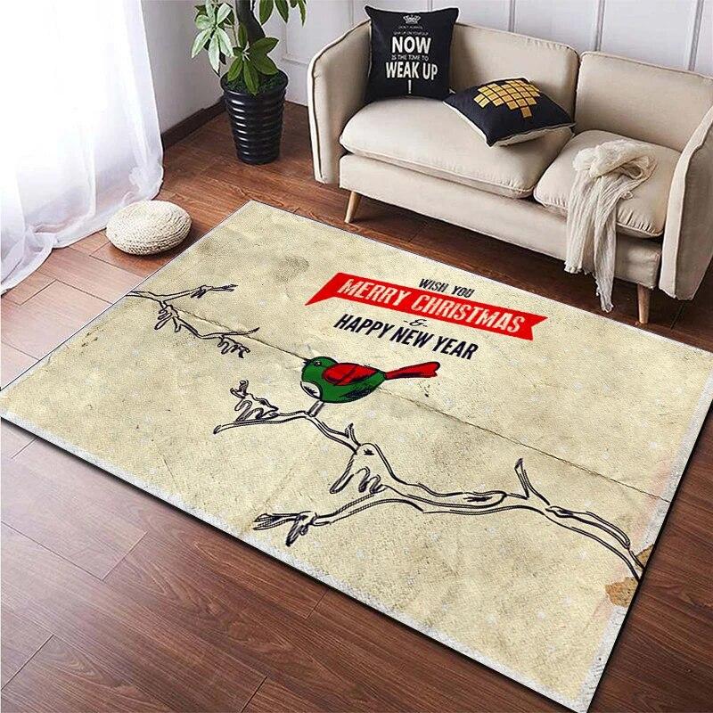 Christmas New Year Gift HD Printing Area Carpet, Living Room Sofa Decorative Carpet, Anti-skid Mat, Alfombras Direct Shipment