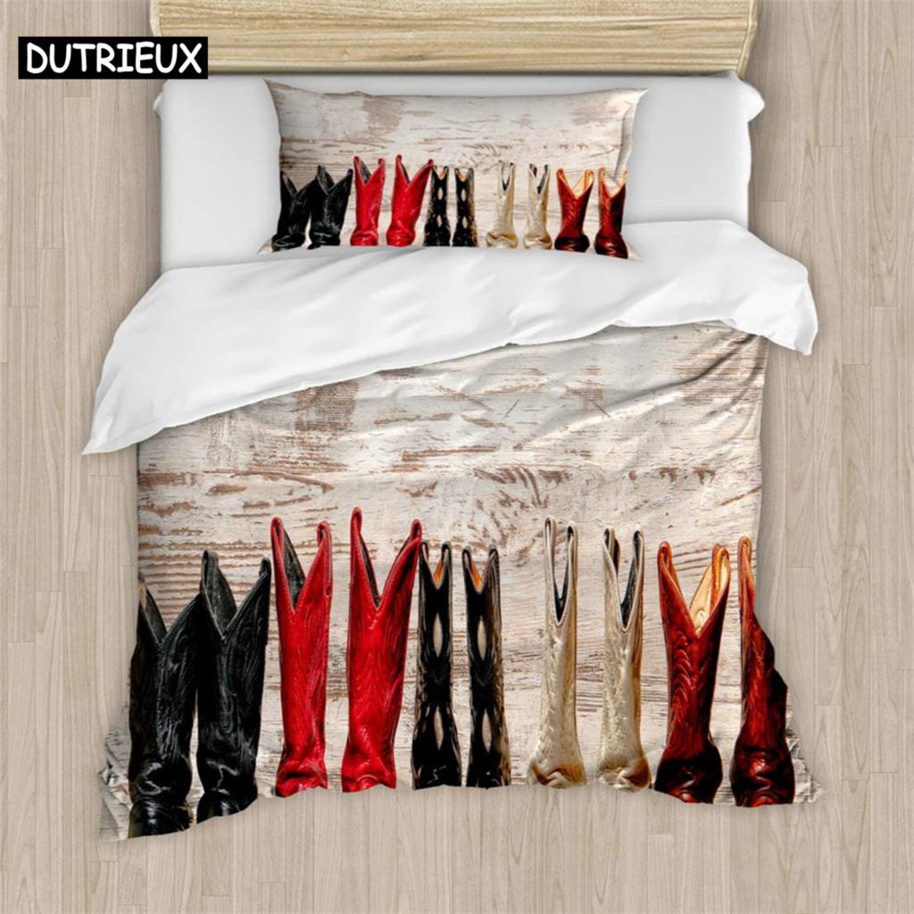 

Assortment of boots 3Pcs Bedding Sets 3D Digital Printing Custom Quilt Duvet Cover Set Home Queen King Quilt Pillowcase (135x200cm)&set