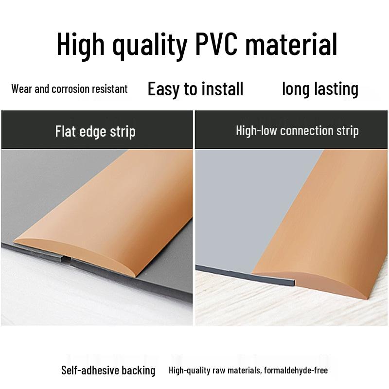 PVC Floor Edge Trim - Seam Cover and Decorative Joint Strip for Wood Floors
