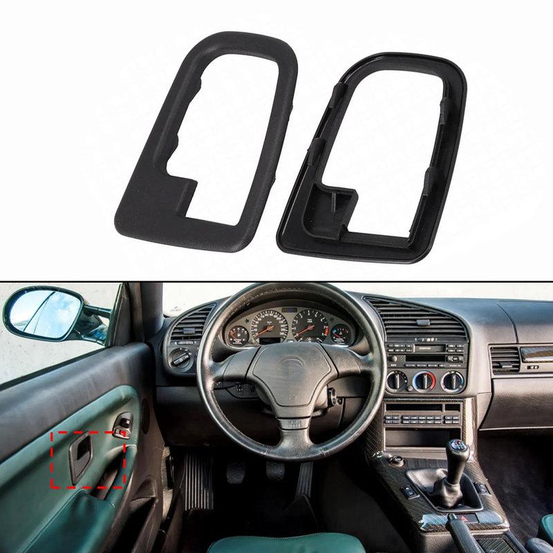 2x Car Door Pull Panel Cap Interior Handle Frame Trim Cover Auto Accessories for BMW E36 92-99 Z3 96-02 51228219023 51228219024
