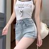 Women's Sexy Denim Shorts Y2K Petite High Waisted Hip Lifting Shorts with Personality 3D Bow Detail Slim Summer Pants