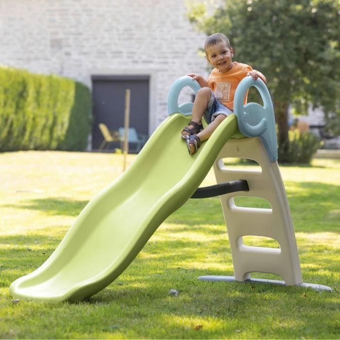 SMOBY Life - Toboggan Funny - Glisse De 2m - Echelle, Marches Antidérapantes - Anti-UV - Matière Recyclé - Dès 2 Ans