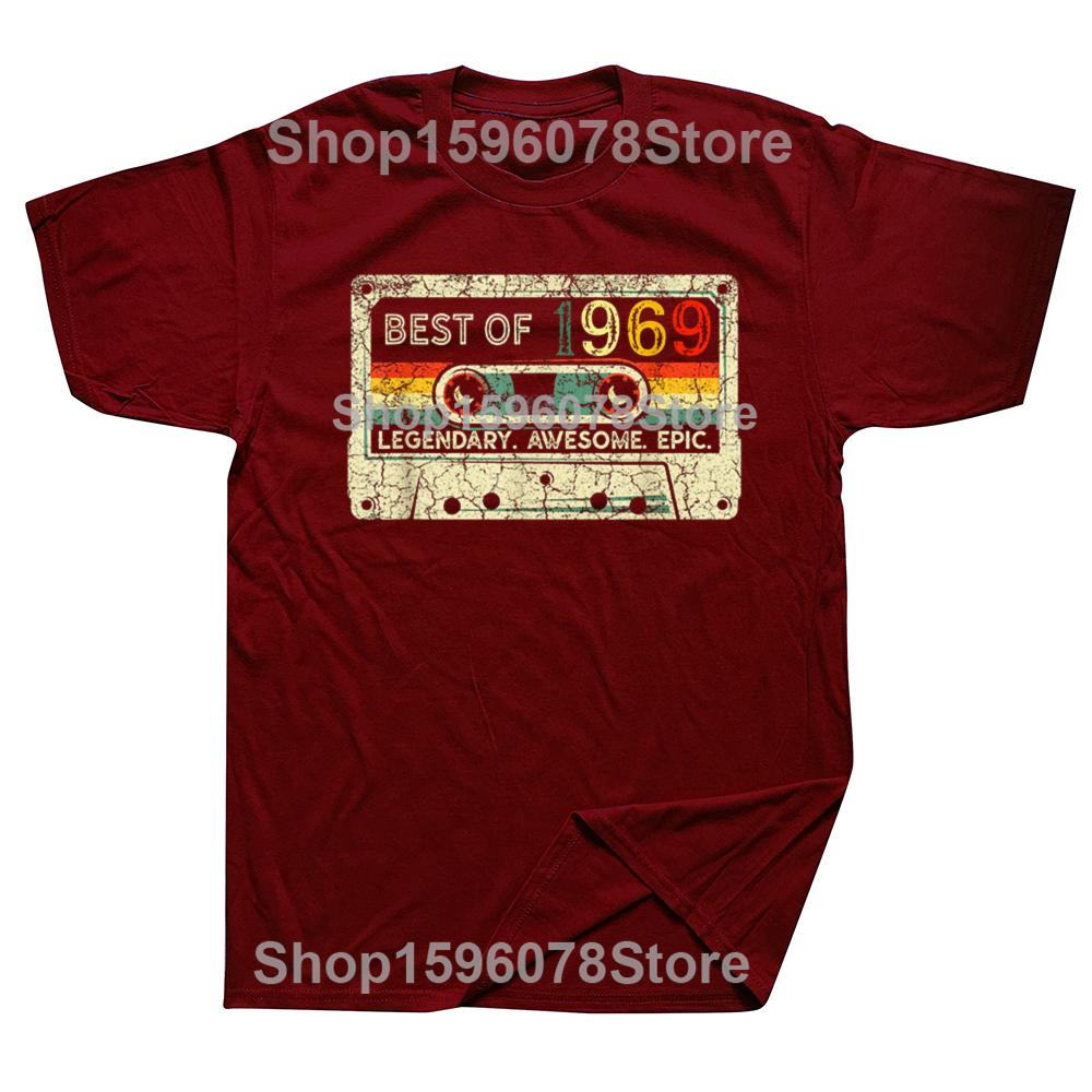 Vintage 1969 Limited Edition Cassette Tape 56th Birthday T Shirts Summer Casual Graphic Cotton Streetwear Short Sleeve T-shirt