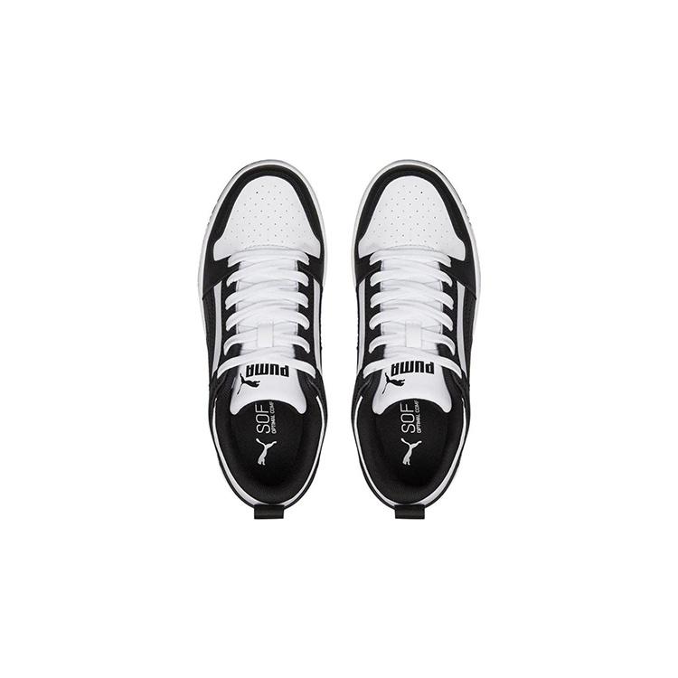 (GS) PUMA Rebound Lay-Up Lo 'White Black' Kids' 370490-16