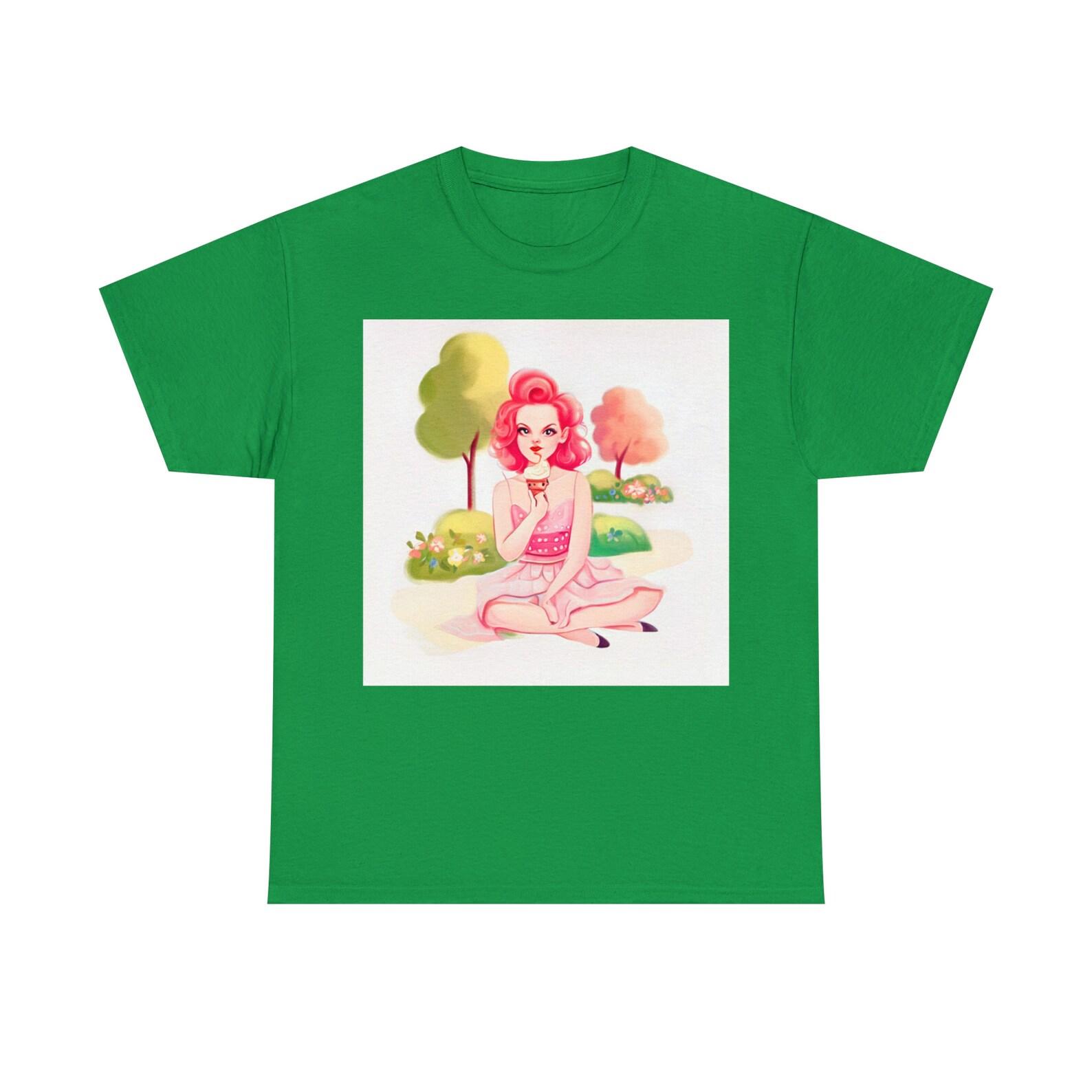 Red Head Eating Ice cream Tee 150