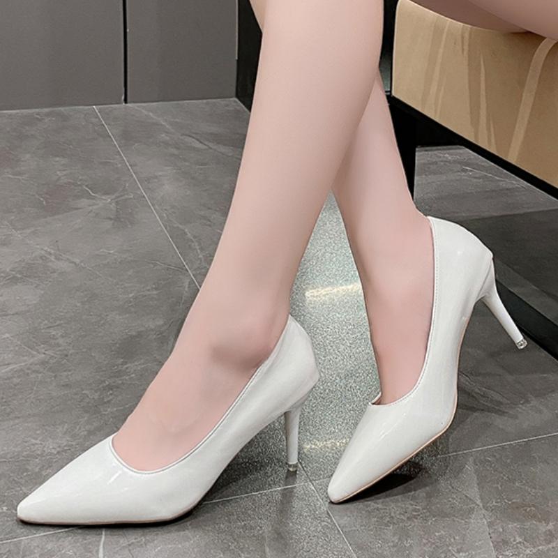 

Spring/Autumn New Sharp Toe Sexy and Comfortable Banquet High Heels Fashionable Toe Slim Heels Non-slip Women s Low Top Shoes 36