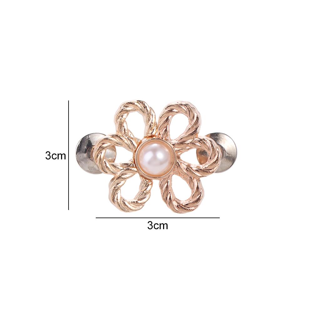 Zinc Zinc Alloy Flower Jean Fit Tighten Buckles Button Clasps Jean Buttons for Loose Jeans  Skirts