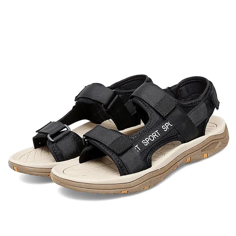 

Trendy Beach Men s Sandals Casual Comfortable Lightweight Slippers Soft Bottom Anti Slip Shoes Sandalias De Verano Hombre 38 чёрный