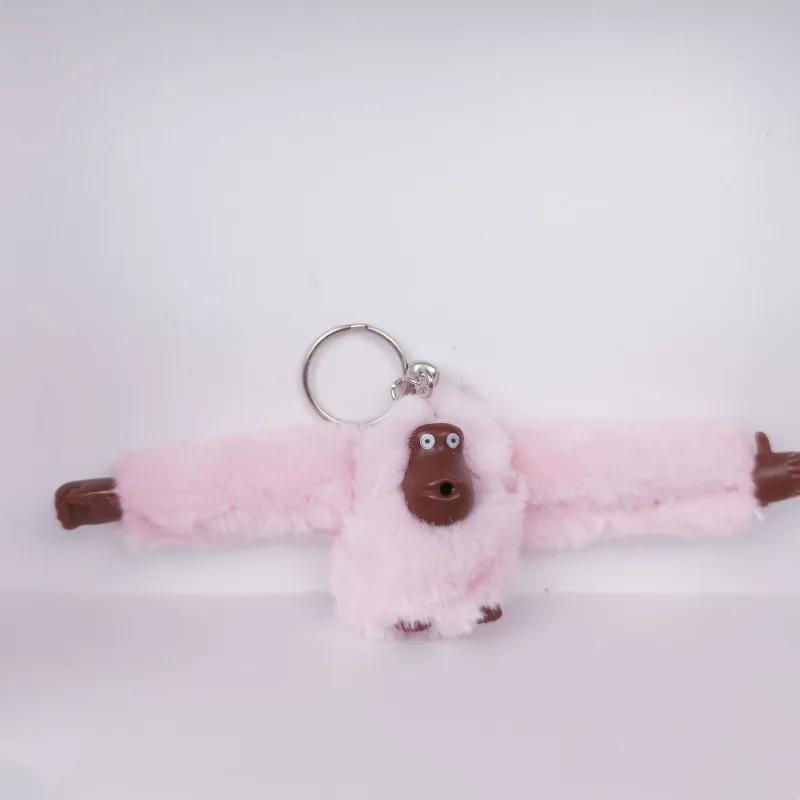 Kawaii Gorilla Schlüsselanhänger Affe Rucksack Anhänger Langarm Tier Tasche Anhänger Schlüsselring Dekoration Erwachsener Kind Geburtstagsgeschenke white