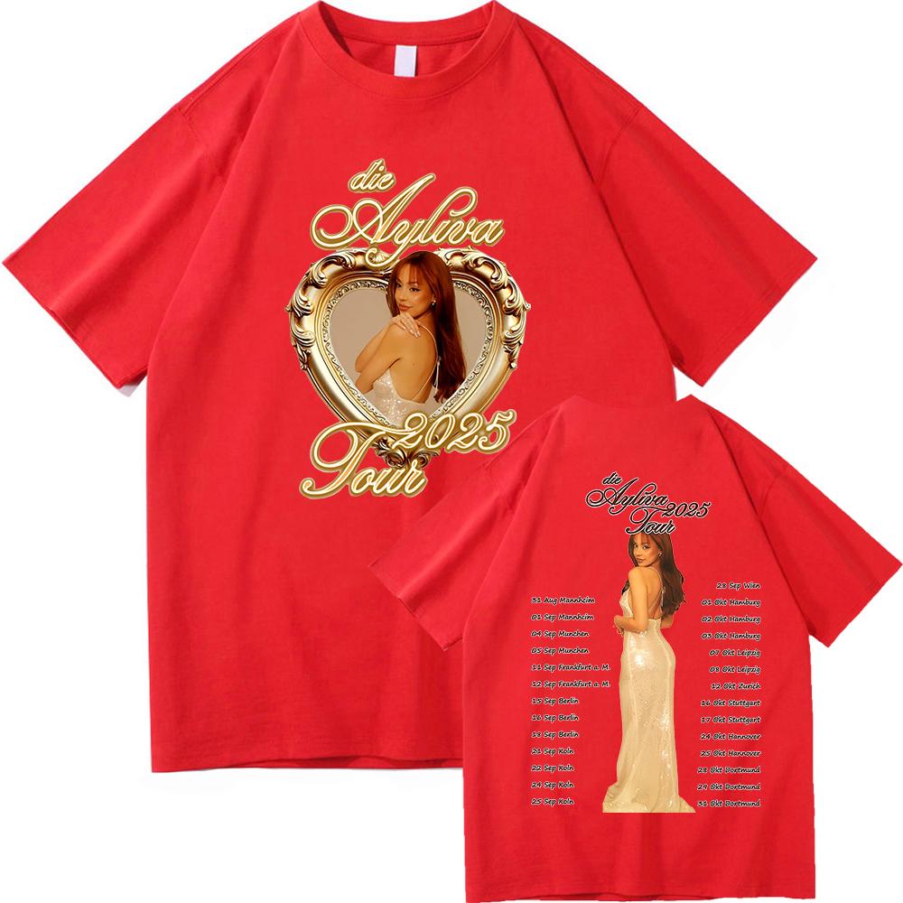 Tricou Ayliva Tour 2025 Modă de vară Bărbați/Femei Harajuku Grafic Retro Tricou Bumbac Casual de Înaltă Calitate Tricouri