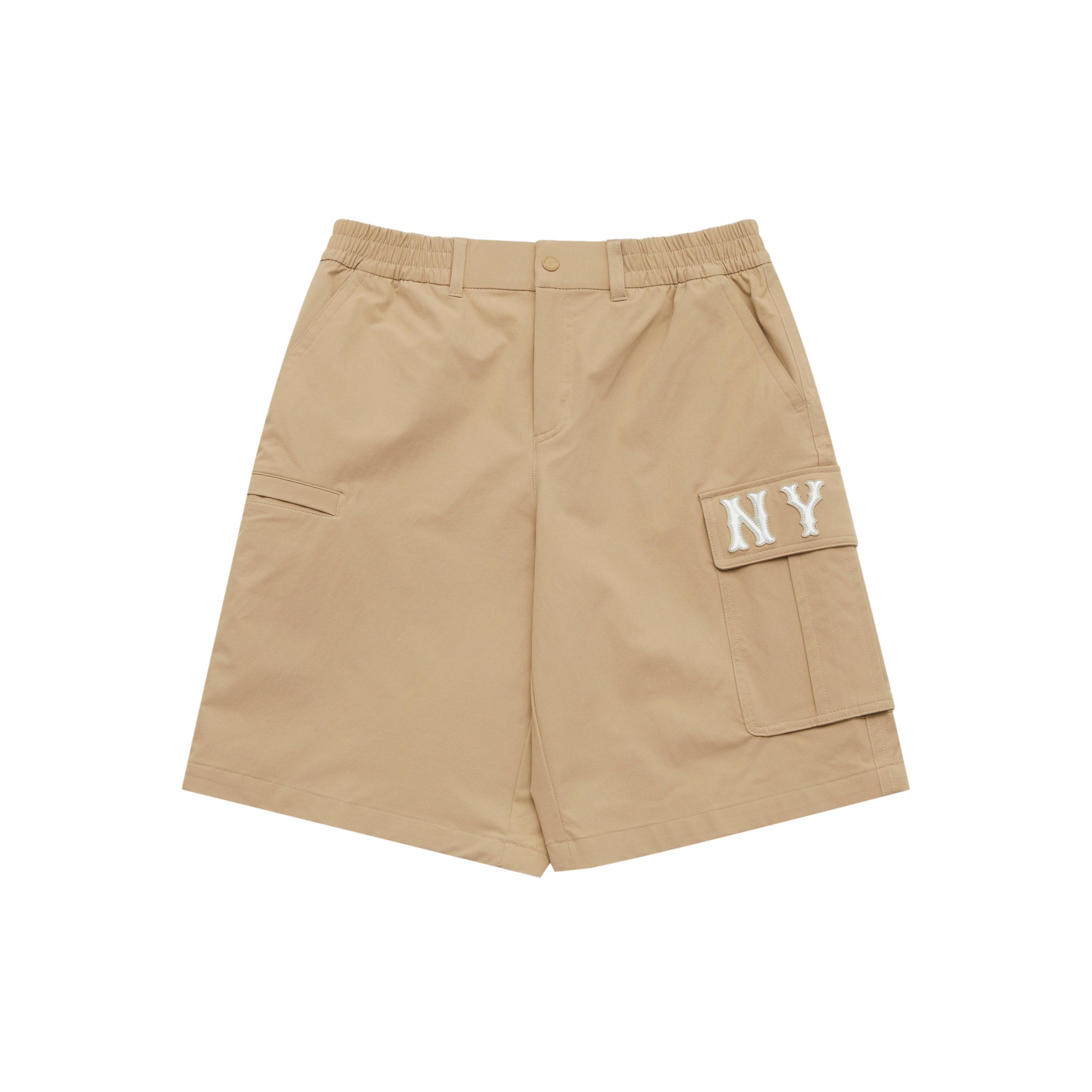 MLB New York Yankees Basic Collection SS25 Casual Shorts Unisex Khaki 3ASMB0553-50BGS XL