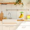 Natural Wood Fruit Stand Wooden Banana Hanger, Coconut Tree Shape, with Metal Hook, Display Tropical Theme Stable Base Rack, for Kitchen Countertop