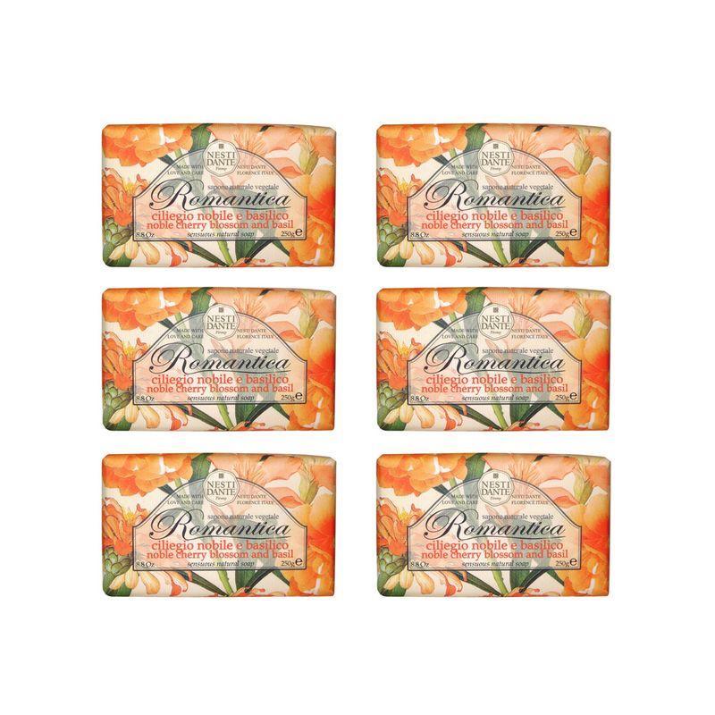 

Nestidante Romantica Cherry Blossom & Basil Soap 250g x 6 Pack [Box Product]