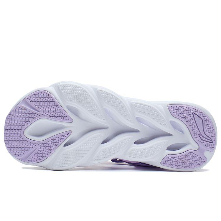 Li Ning Youth  Childrens Sports Trend Shock Absorption Rebound Lightweight Non-Slip Sandals Kids Sandals Lilac YKUT030-4
