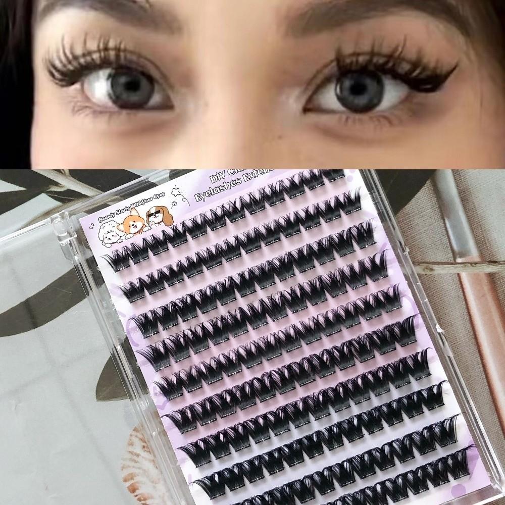 10/20/32Rows Mixed Length Dense Grafted False Eyelashes 12-16MM DIY Lashes Extension  Daily