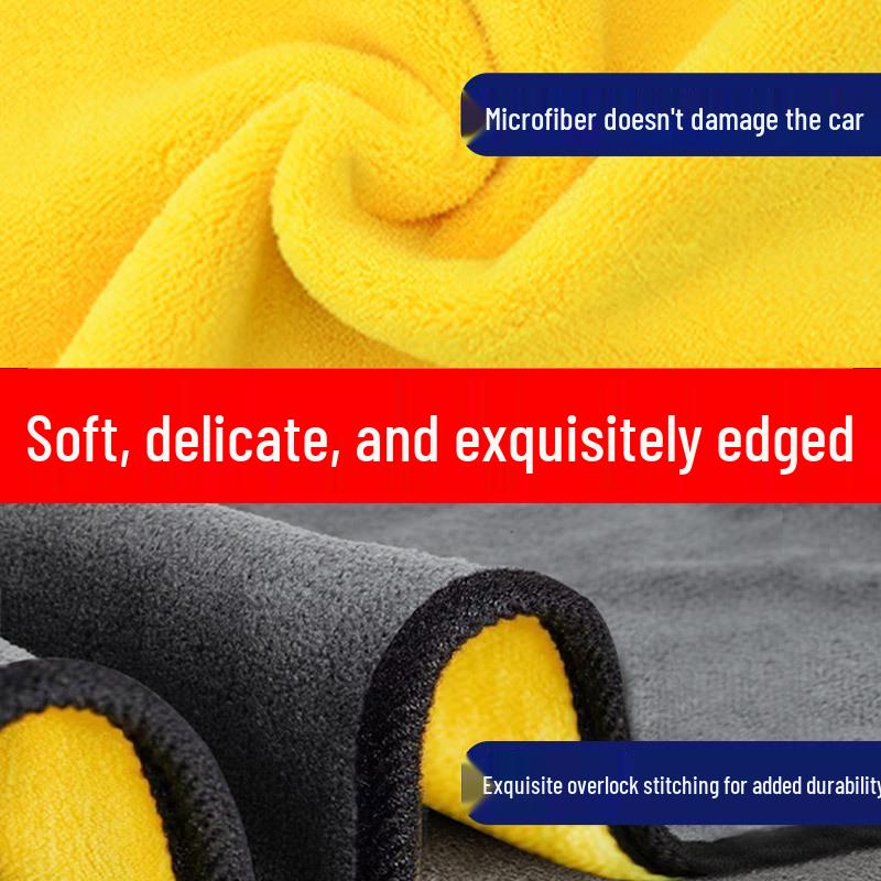 Advanced Lint-Free Car Wash Towel: Thick, Absorbent, Large, and Watermark-Free